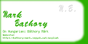 mark bathory business card